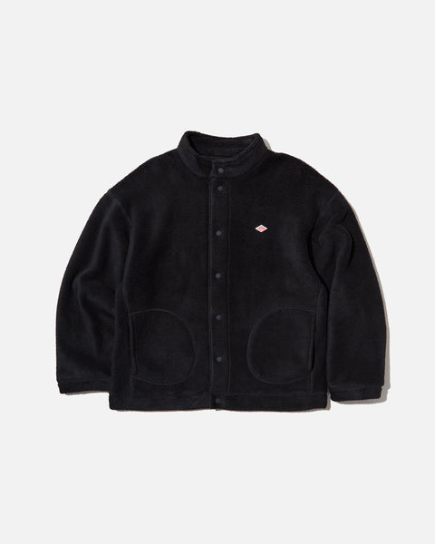 Danton Stand Collar Cardigan in Black blues store www.bluesstore.co