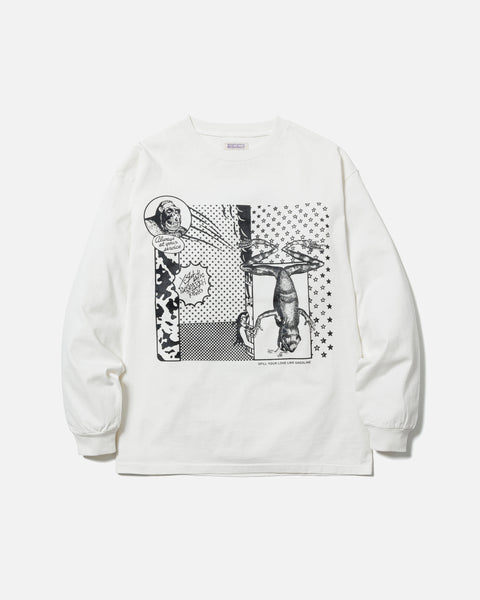 Ecstatic Research Service L/S T-shirt in White blues store one www.bluesstore.co