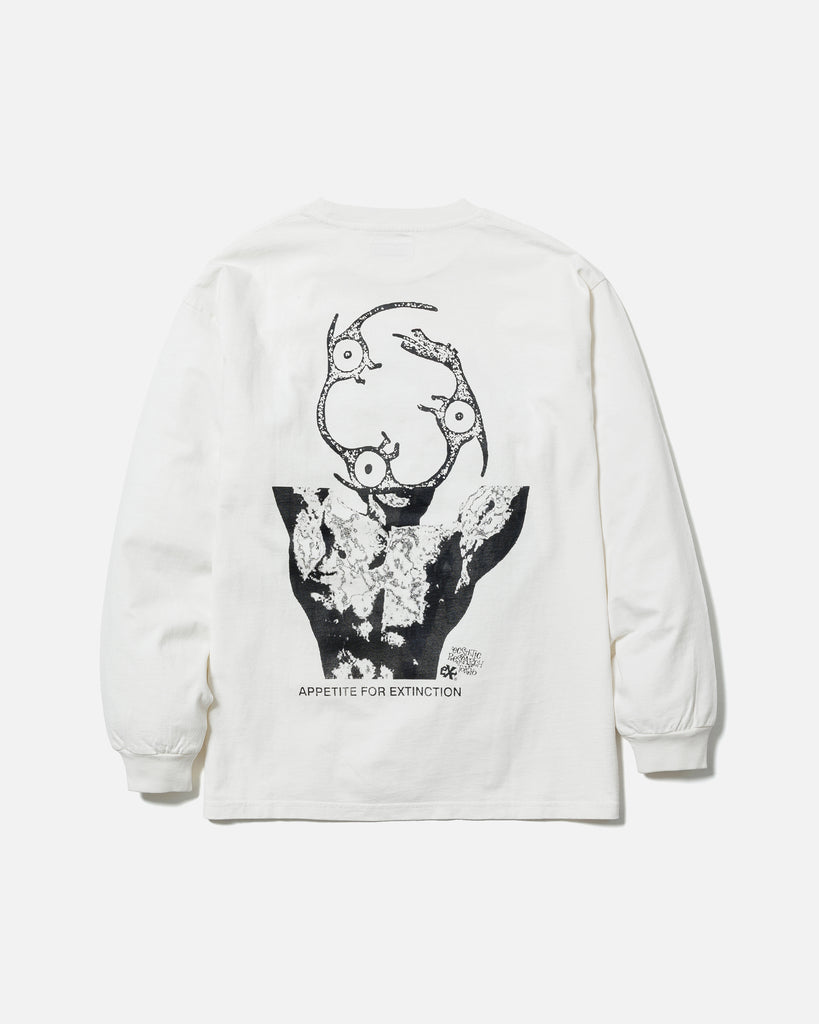 Ecstatic Research Service L/S T-shirt in White blues store two www.bluesstore.co