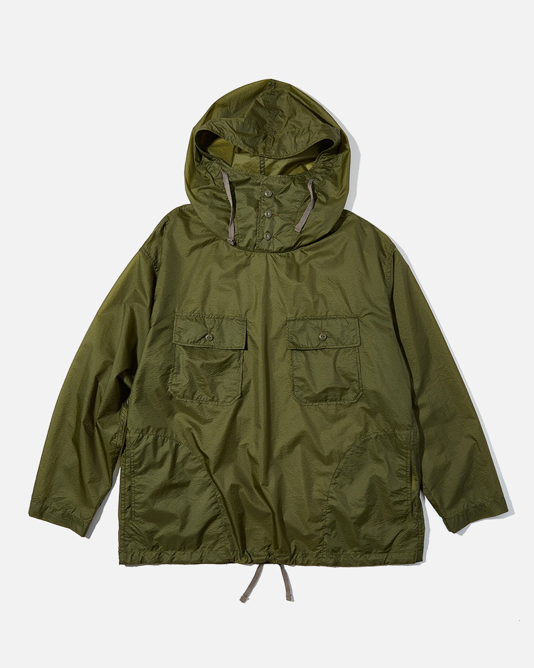 Cagoule Shirt Olive Nylon Micro Ripstop