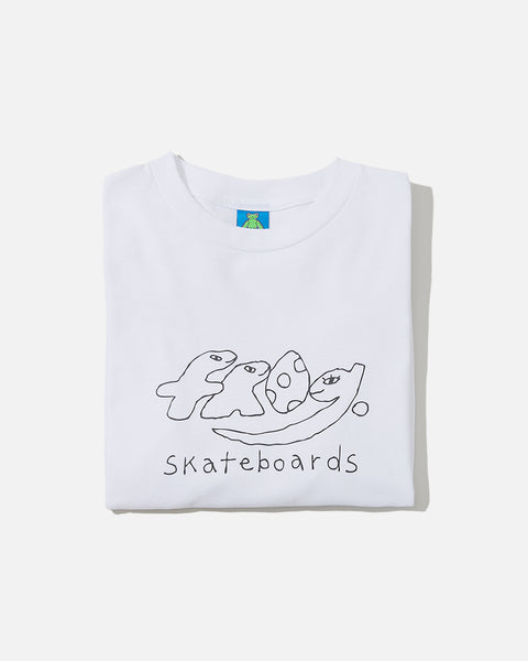 Frog Skateboards Dino Logo t-shirt in White blues store www.bluesstore.co