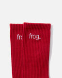 Frog Skateboard socks in dark red blues store www.bluesstore.co