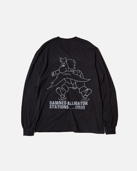 HOMERUN x have a good time Alligator Station L/S Tee in Black blues store www.bluesstore.co