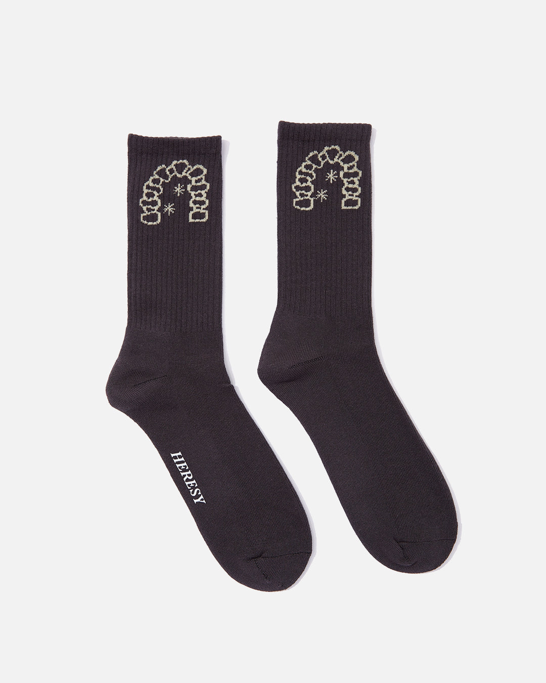 Heresy Arch Socks in Black Blues Store