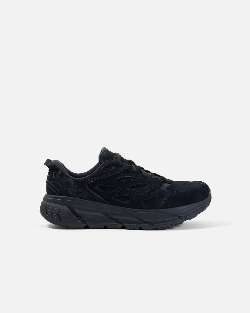 Hoka One One Clifton L Suede in Black blues store www.bluesstore.co