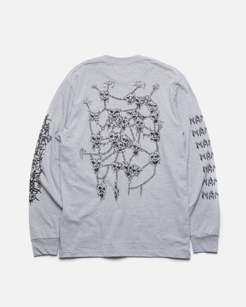 Nancy Faces of Death Longsleeve in Grey blues store www.bluesstore.co