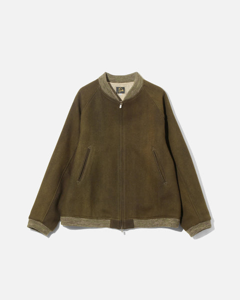 Needles BB Jacket - Wool Uneven Dye in Olive blues store www.bluesstore.co