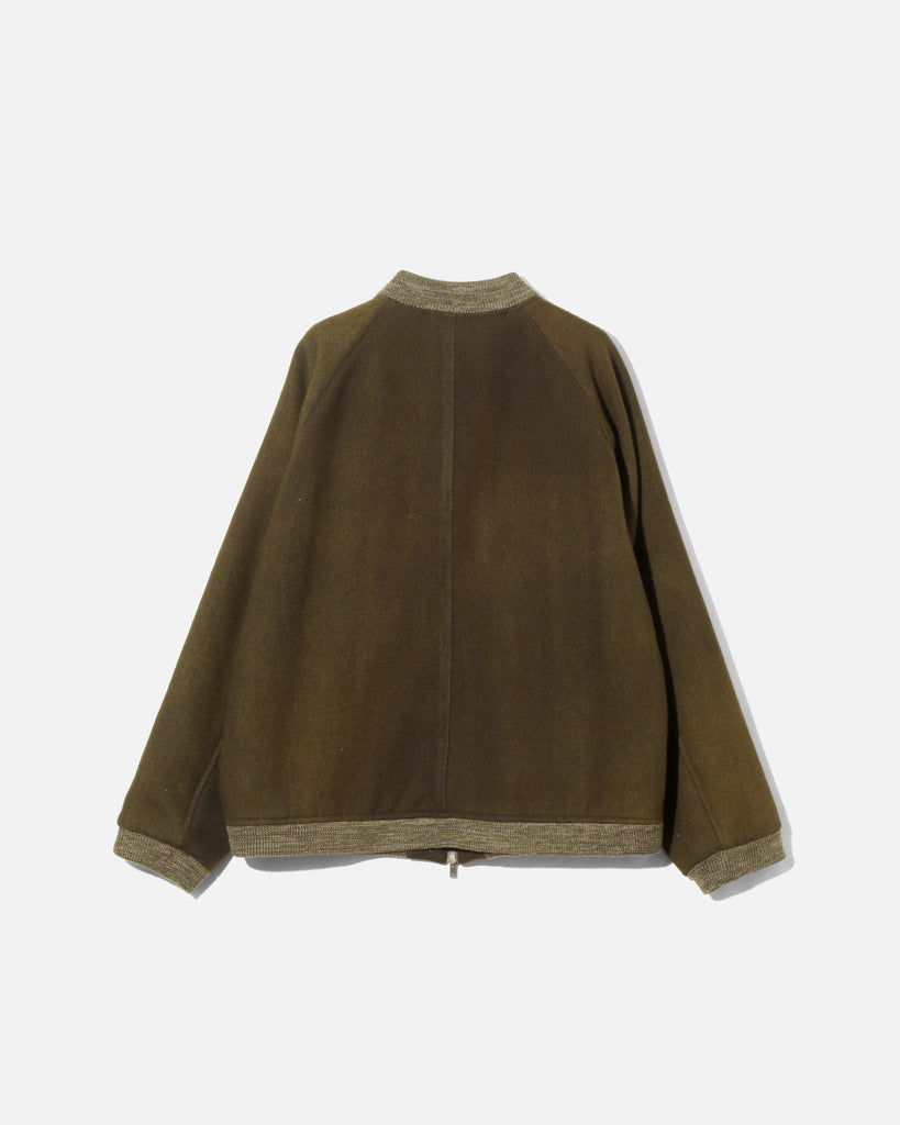 Needles BB Jacket - Wool Uneven Dye in Olive blues store www.bluesstore.co