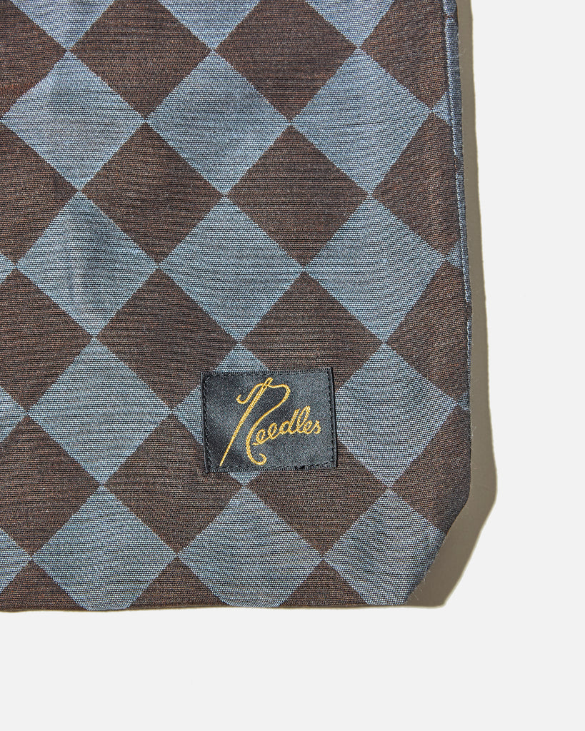 Needles Book Bag PE/R Argyle Jacquard in Blue / Brown blues store www.bluesstore.co