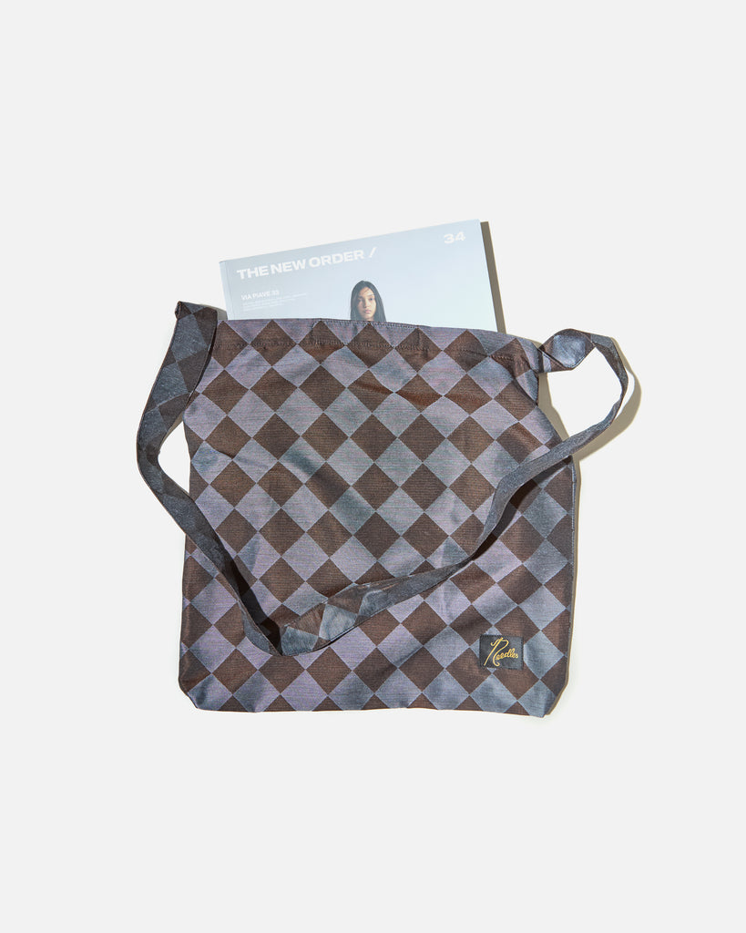 Needles Book Bag PE/R Argyle Jacquard in Blue / Brown blues store www.bluesstore.co