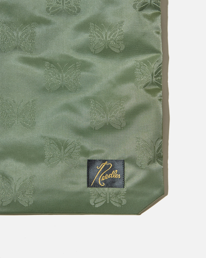 Needles Book Bag Papillon Jacquard Sateen in Olive blues store www.bluesstore.co