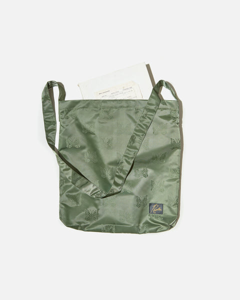 Needles Book Bag Papillon Jacquard Sateen in Olive blues store www.bluesstore.co