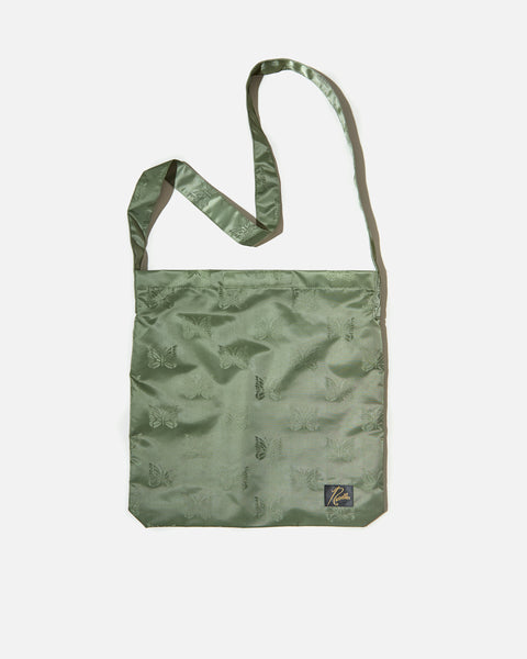 Needles Book Bag Papillon Jacquard Sateen in Olive blues store www.bluesstore.co