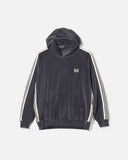 Needles C/PE Hoody in Charcoal Velour blues store www.bluesstore.co