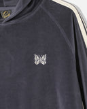Needles C/PE Hoody in Charcoal Velour blues store www.bluesstore.co
