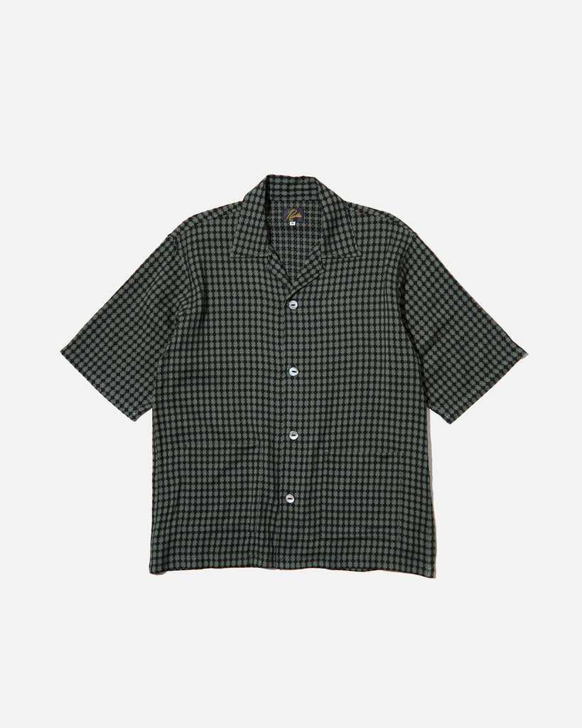 Needles Cabana Shirt C/R Diamond Jq. in Green blues store www.bluesstore.co