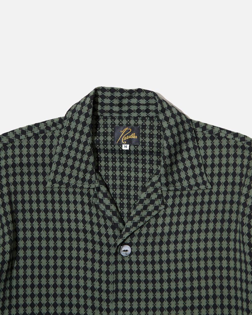 Needles Cabana Shirt C/R Diamond Jq. in Green blues store www.bluesstore.co
