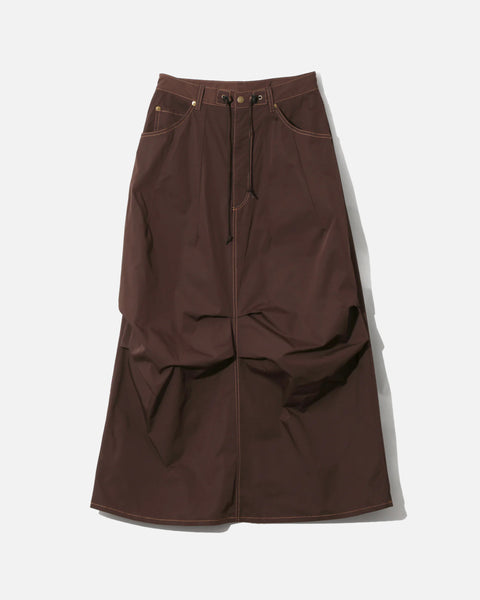 Needles H.D. Skirt Memory Poly Taffeta in Brown blues store www.bluesstore.co