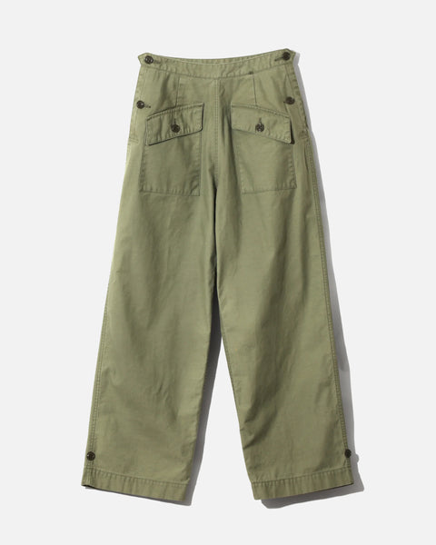 Needles Marine Pant in Olive Reversed Sateen blues store www.bluesstore.co