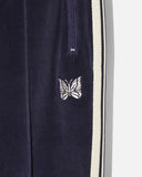 Needles Narrow Track Pant in Navy C/Pe Velour blues store www.bluesstore.co