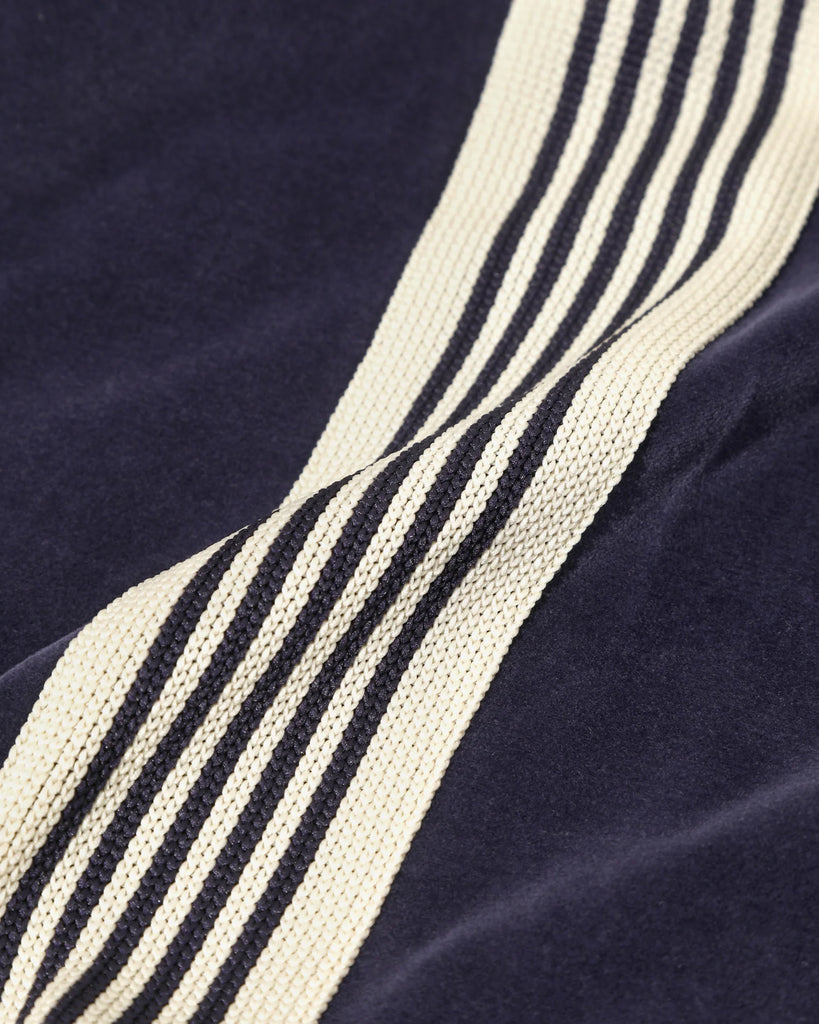 Needles Narrow Track Pant in Navy C/Pe Velour blues store www.bluesstore.co