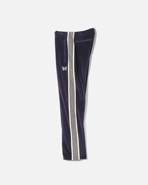 Needles Narrow Track Pant in Navy C/Pe Velour blues store www.bluesstore.co