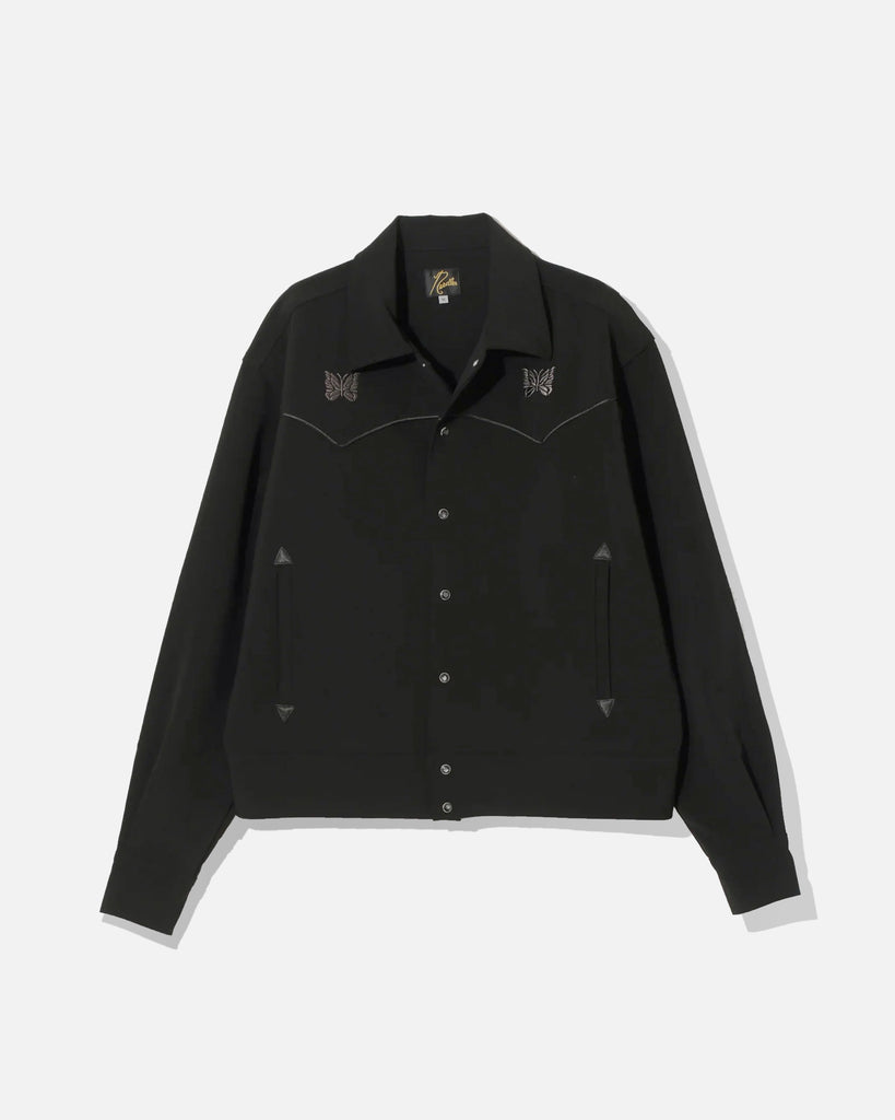 Needles Piping Cowboy Jacket Poly Double Cloth in Black blues store www.bluesstore.co
