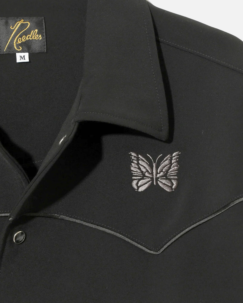 Needles Piping Cowboy Jacket Poly Double Cloth in Black blues store www.bluesstore.co