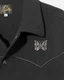 Needles Piping Cowboy Jacket Poly Double Cloth in Black blues store www.bluesstore.co