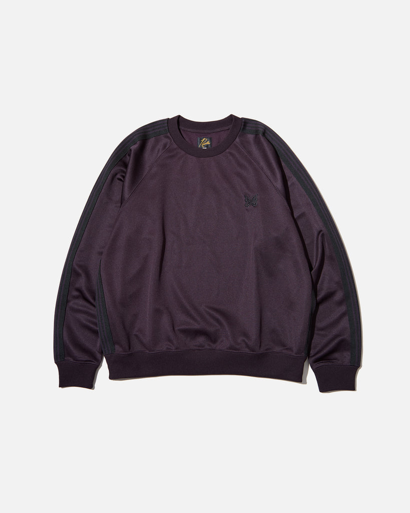 Needles Poly Smooth Crew Neck Shirt in Dark Purple blues store www.bluesstore.co