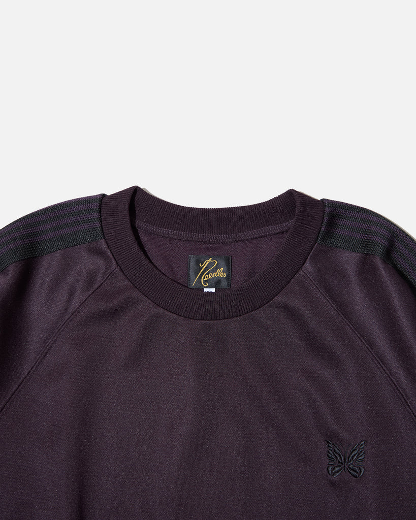 Needles Poly Smooth Crew Neck Shirt in Dark Purple blues store www.bluesstore.co