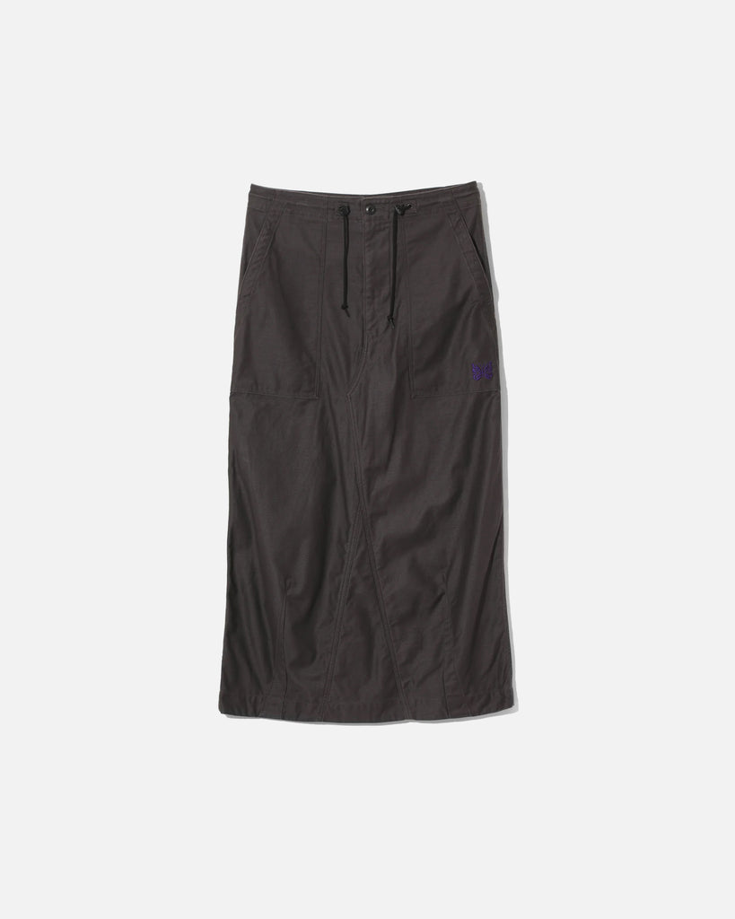 Needles String Fatigue Skirt in Black Back Sateen blues store www.bluesstore.co