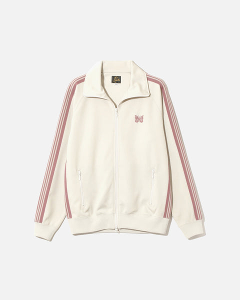 Needles Track Jacket Poly Smooth in Ivory blues store www.bluesstore.co