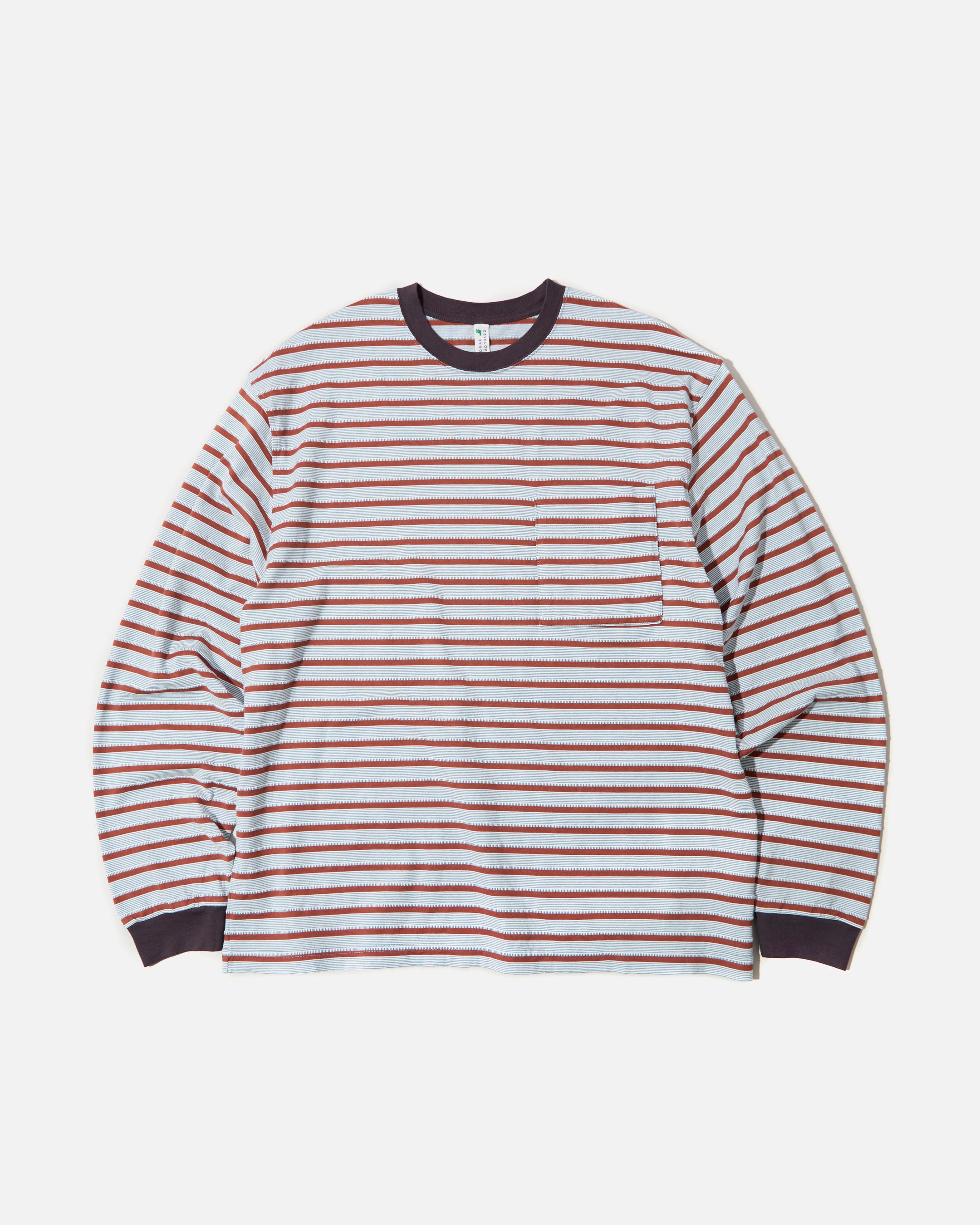 トップス NOROLL UNEVENNESS L/S TEE/ORANGE Noroll Unevenness Long Sleeve Tee in Orange | Blues Store