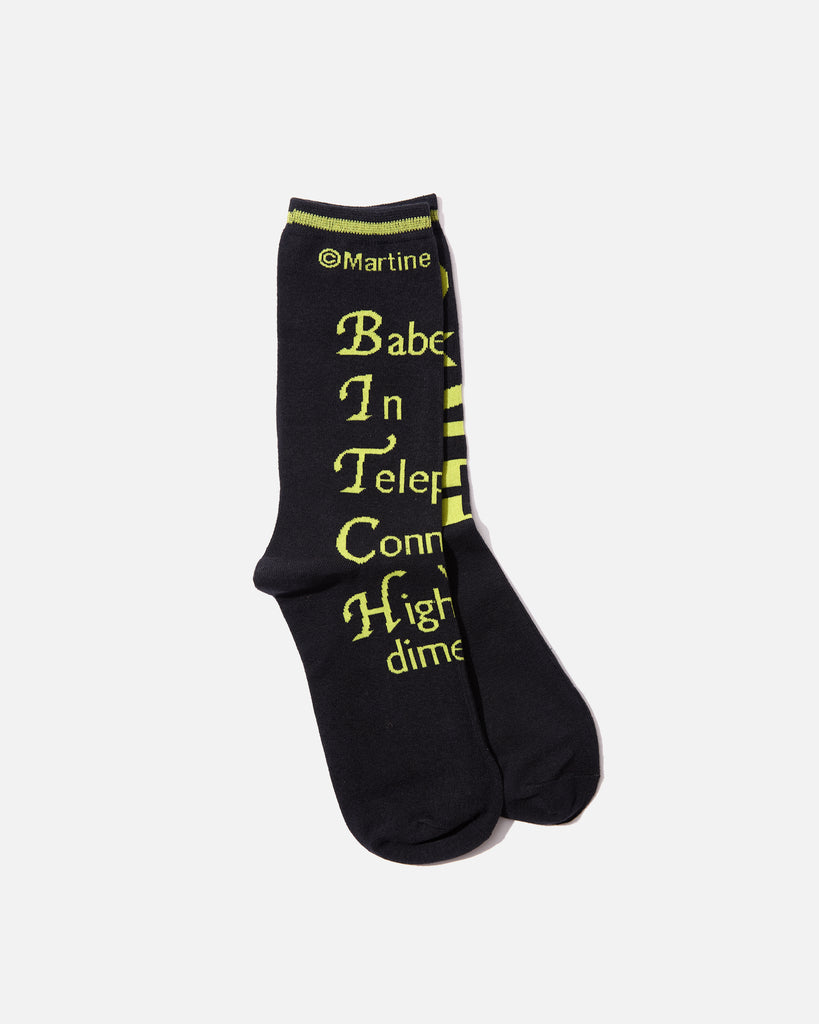 P.A.M. (Perks and Mini) Don't Ask Me (Martine Sims) Dress Socks in Black blues store www.bluesstore.co