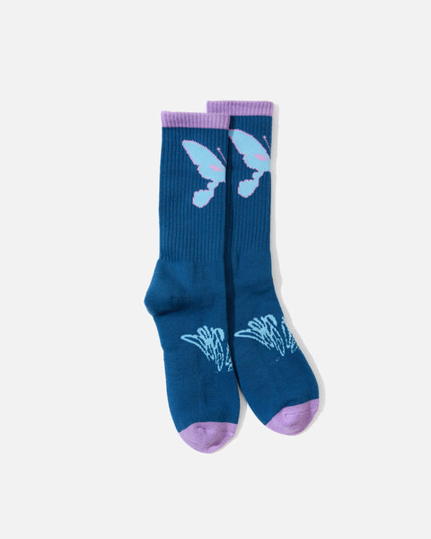 P.A.M. (Perks and Mini) Butterfly Kiss Sports Sock in Blue blues store www.bluesstore.co