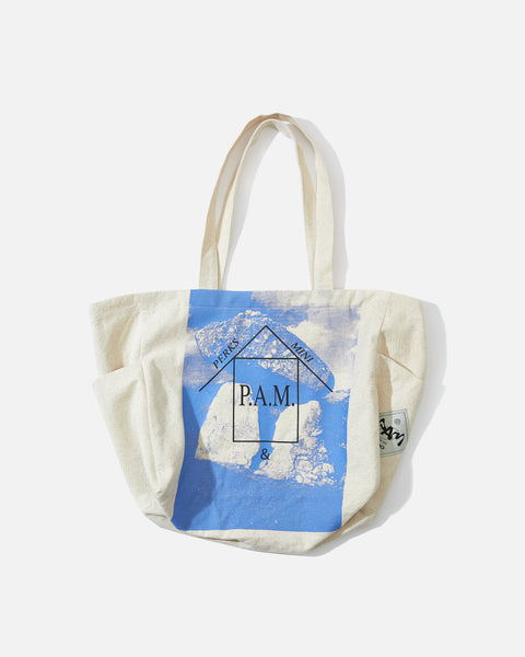 P.A.M. (Perks and Mini) Shopper Tote Bag in Ecru Sky blues store www.bluesstore.co