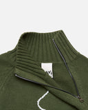 Relief High Neck Knit in Olive Leaf from the P.A.M (Perks and Mini) Autumn / Winter 2023 collection blues store www.bluesstore.co