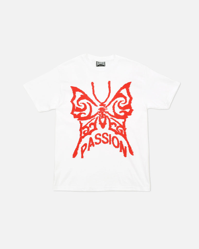 Passion Butterfly T-Shirt in White blues store www.bluesstore.co