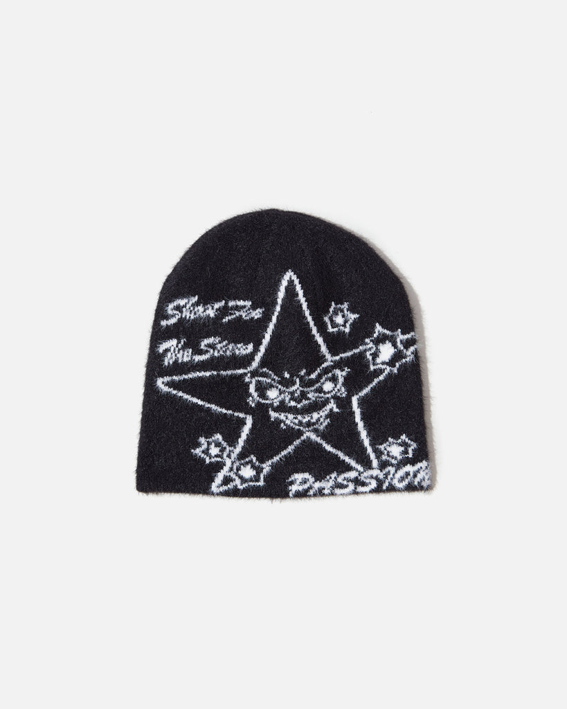 Passion Target Practice Fohair Beanie in Black blues store www.bluesstore.co