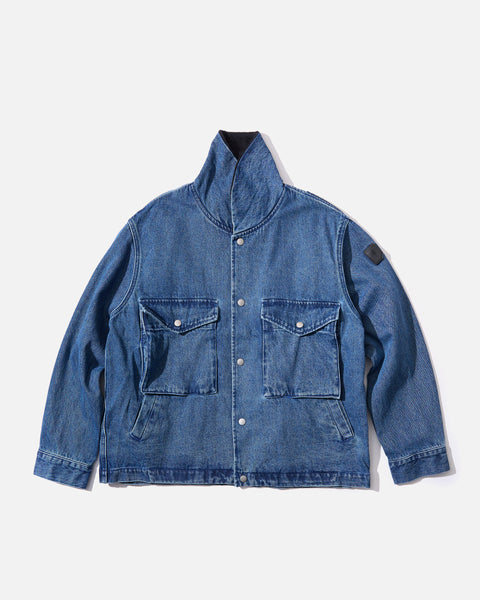 Phingerin Float Denim Blouson in Blue blues store www.bluesstore.co