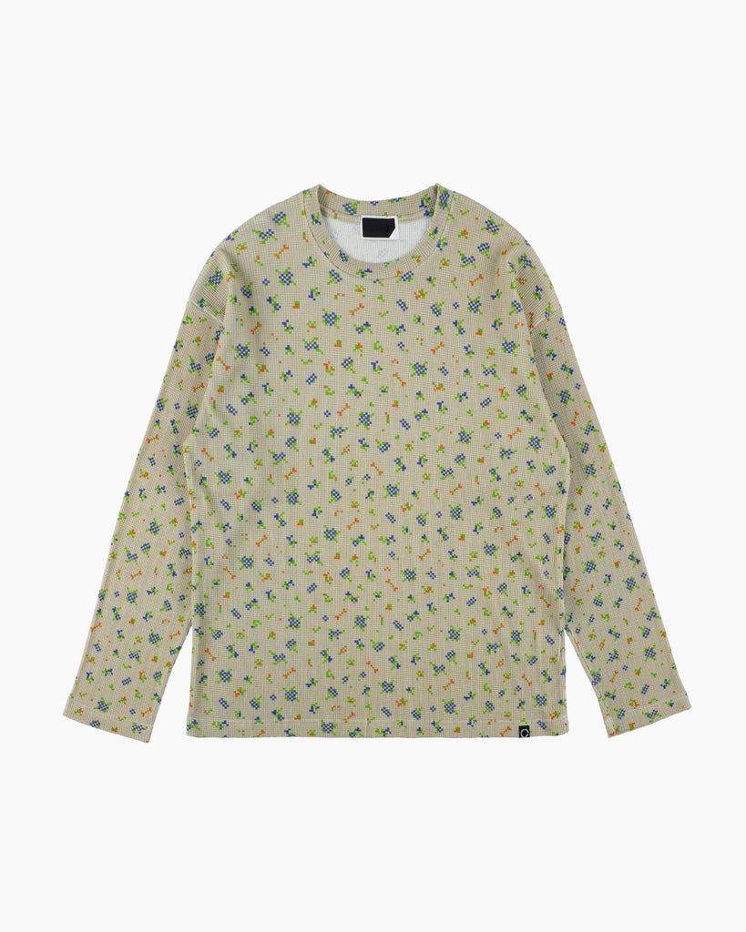 Phingerin Flower L/S Waffle Thermal in Beige blues store www.bluesstore.co
