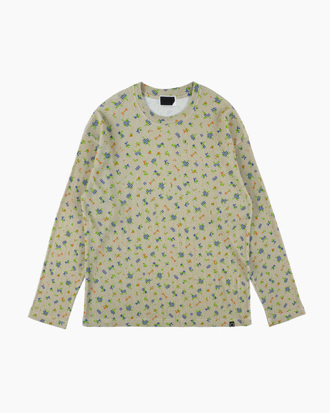 Phingerin Flower L/S Waffle Thermal in Beige blues store www.bluesstore.co