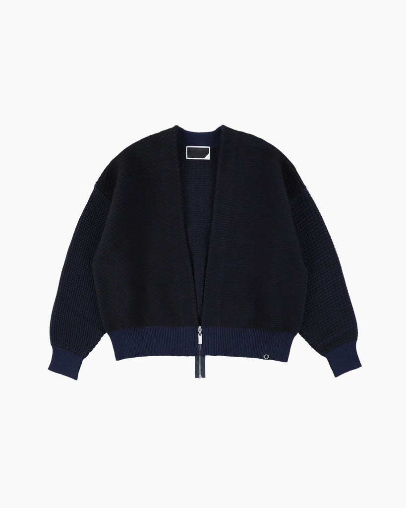 Phingerin Multi Knit Zip Bolero in Navy / Black blues store www.bluesstore.co