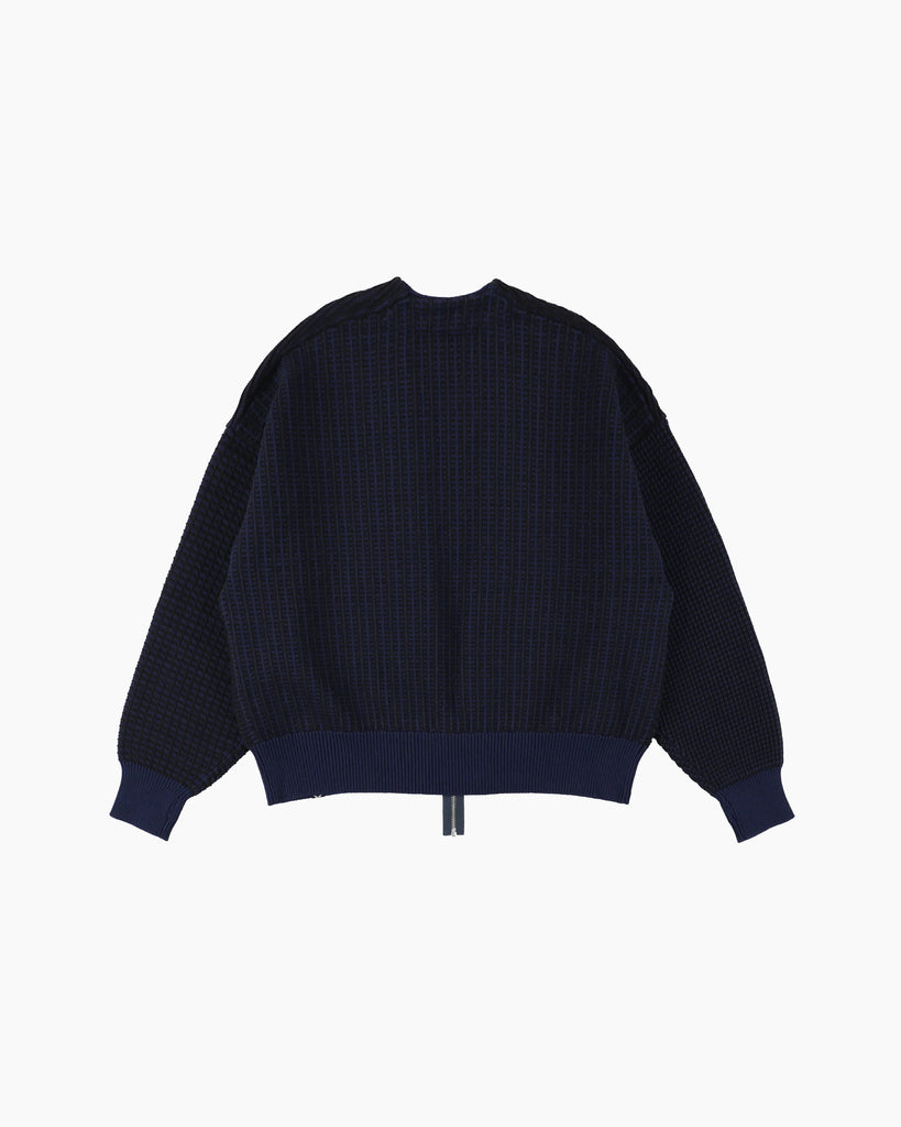 Phingerin Multi Knit Zip Bolero in Navy / Black blues store www.bluesstore.co