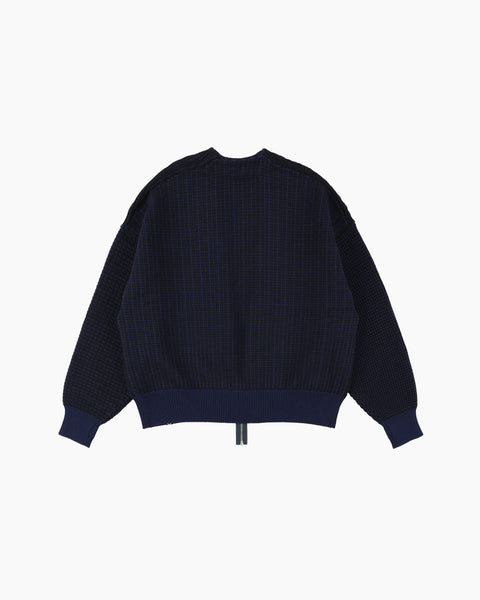 Phingerin Multi Knit Zip Bolero in Navy / Black blues store www.bluesstore.co