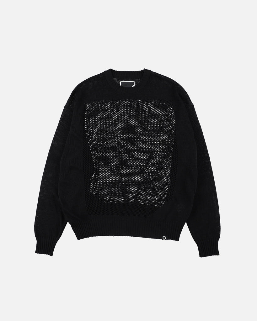 Phingerin Window Web Sweater in Black blues store www.bluesstore.co