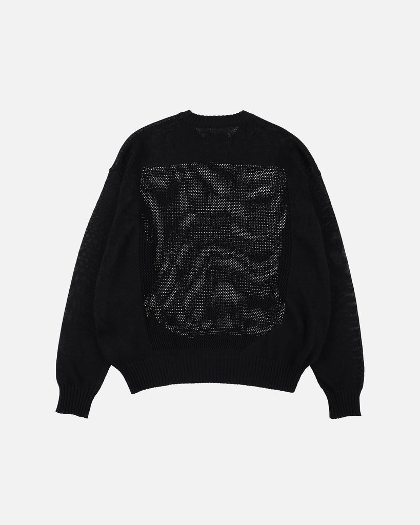 Phingerin Window Web Sweater in Black blues store www.bluesstore.co