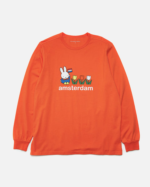 Pop & Miffy Amsterdam Longsleeve T-Shirt in Orange from the brands Autumn / Winter 2023 collection blues store www.bluesstore.co