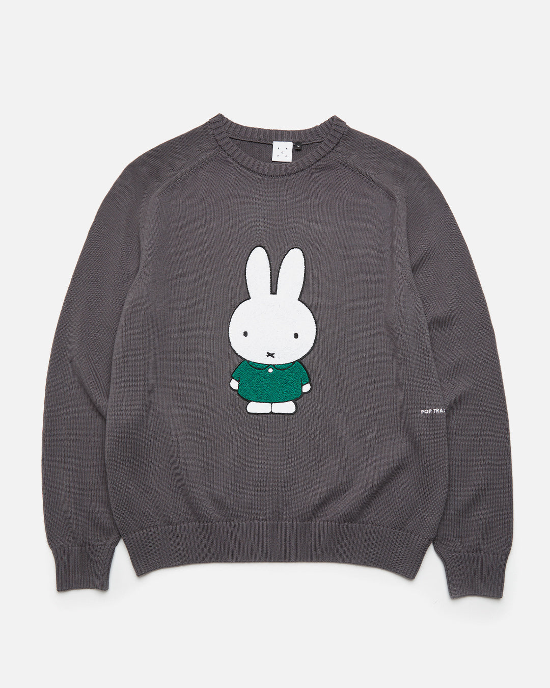 Pop Trading Company x Miffy Applique Knitted Crewneck in Grey